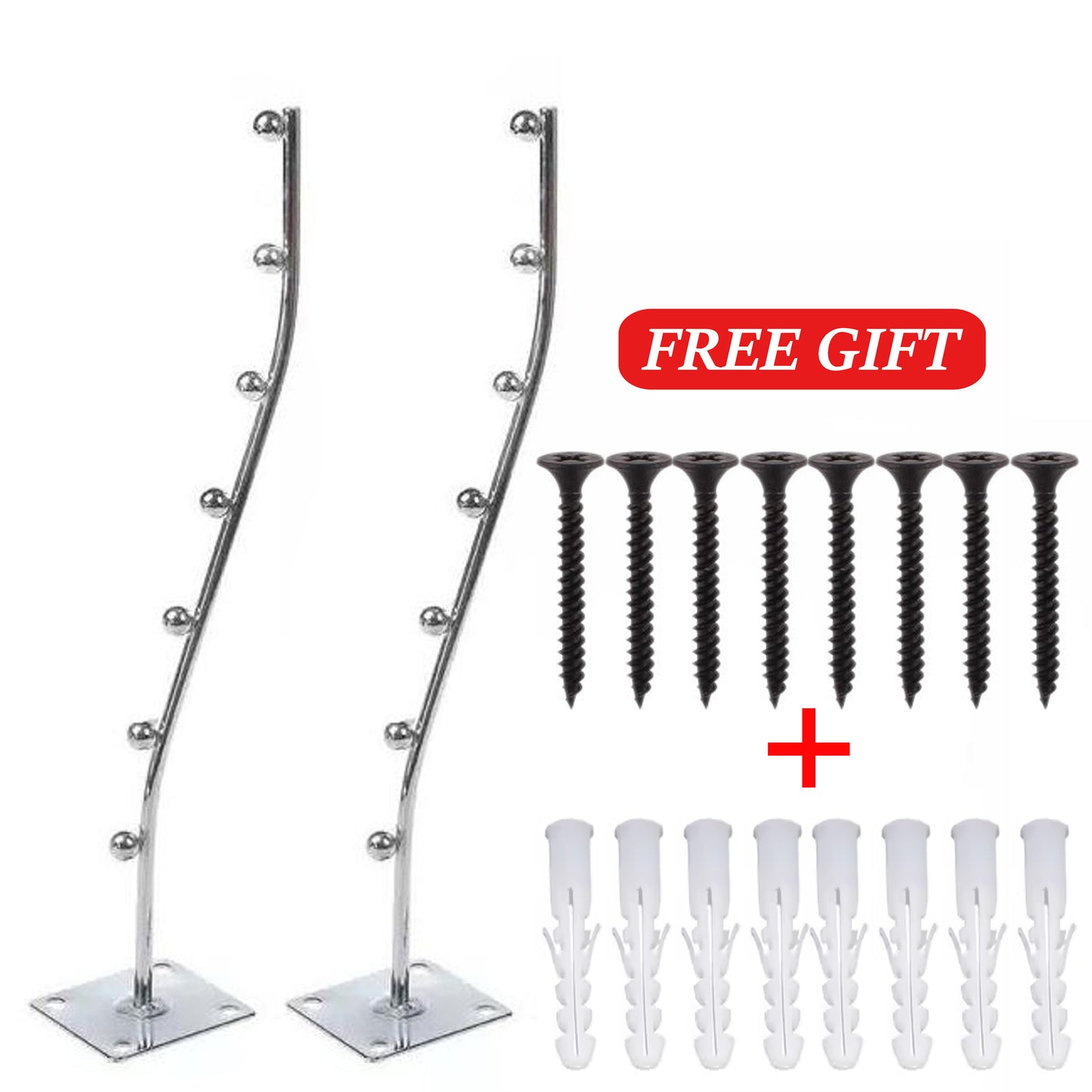 Wall Mounted Clothes Hanger For Bathrooms Balconies-Stainless Steel