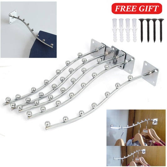 Wall Mounted Clothes Hanger For Bathrooms Balconies-Stainless Steel