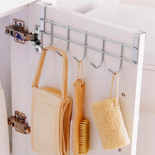 Wall Hooks Steel Wardrobe Clothes Door Hanger Towel Bathroom Kitchen Solid Rack
