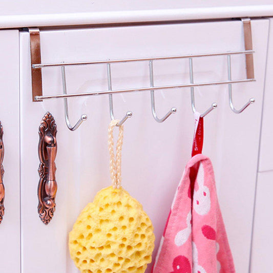 Wall Hooks Steel Wardrobe Clothes Door Hanger Towel Bathroom Kitchen Solid Rack