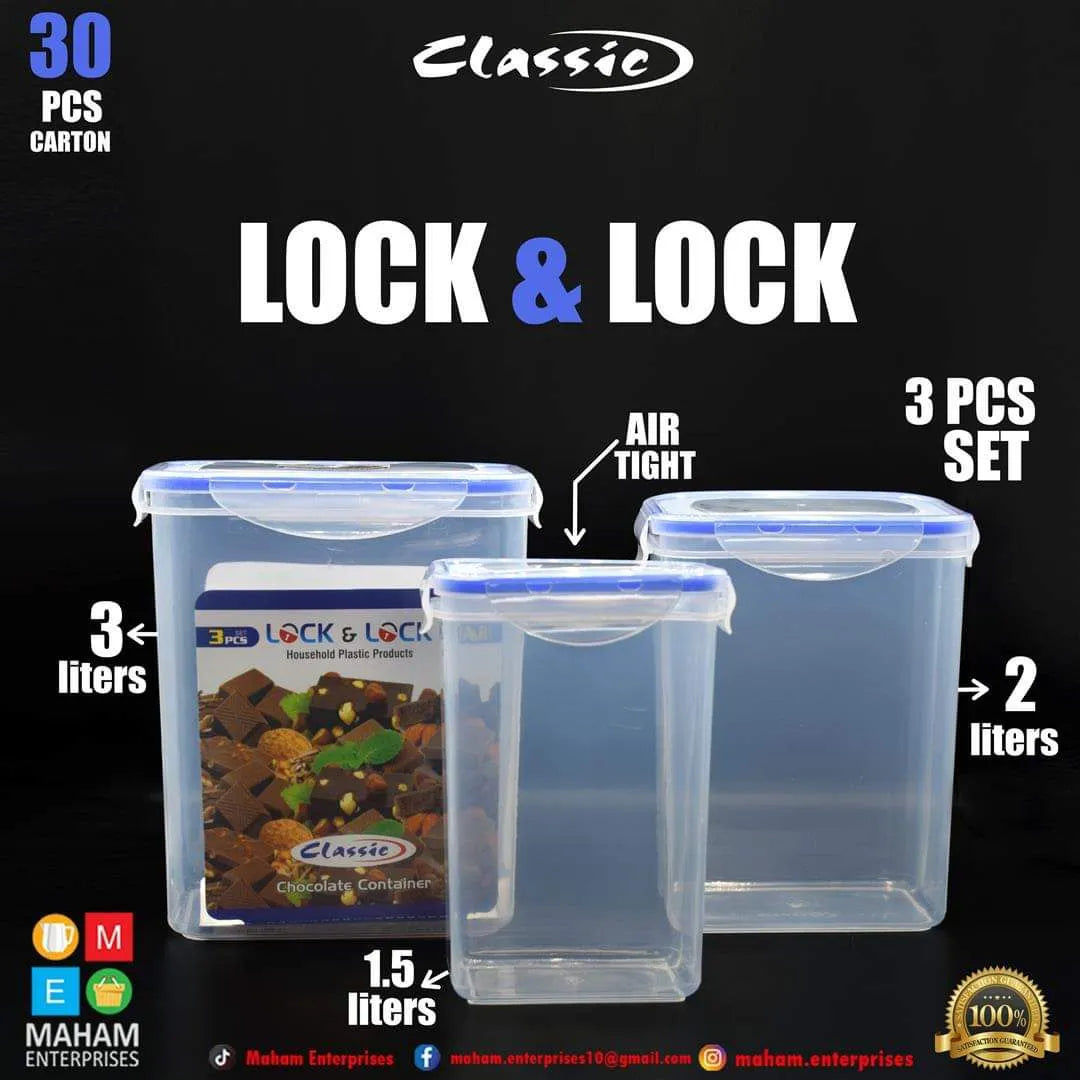 Airtight Food Storage | 3 Pc Set | Leakproof