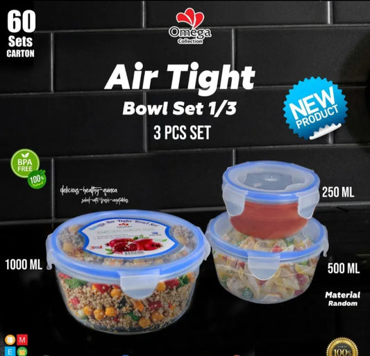 Airtight Food Storage | 3 Pc Set | Leakproof