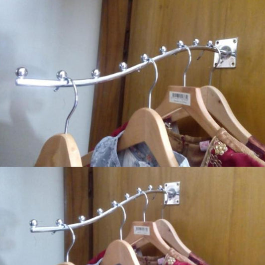 Wall Mounted Clothes Hanger For Bathrooms Balconies-Stainless Steel