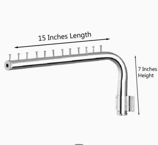Wall Mounted Cloth Hanging Stand On Wall 12 pins hanging space