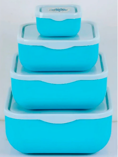 Splash Plastic Food Storage Containers Set | Pack of 4
