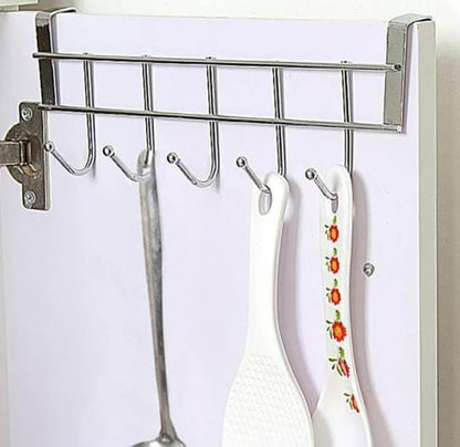 Wall Hooks Steel Wardrobe Clothes Door Hanger Towel Bathroom Kitchen Solid Rack