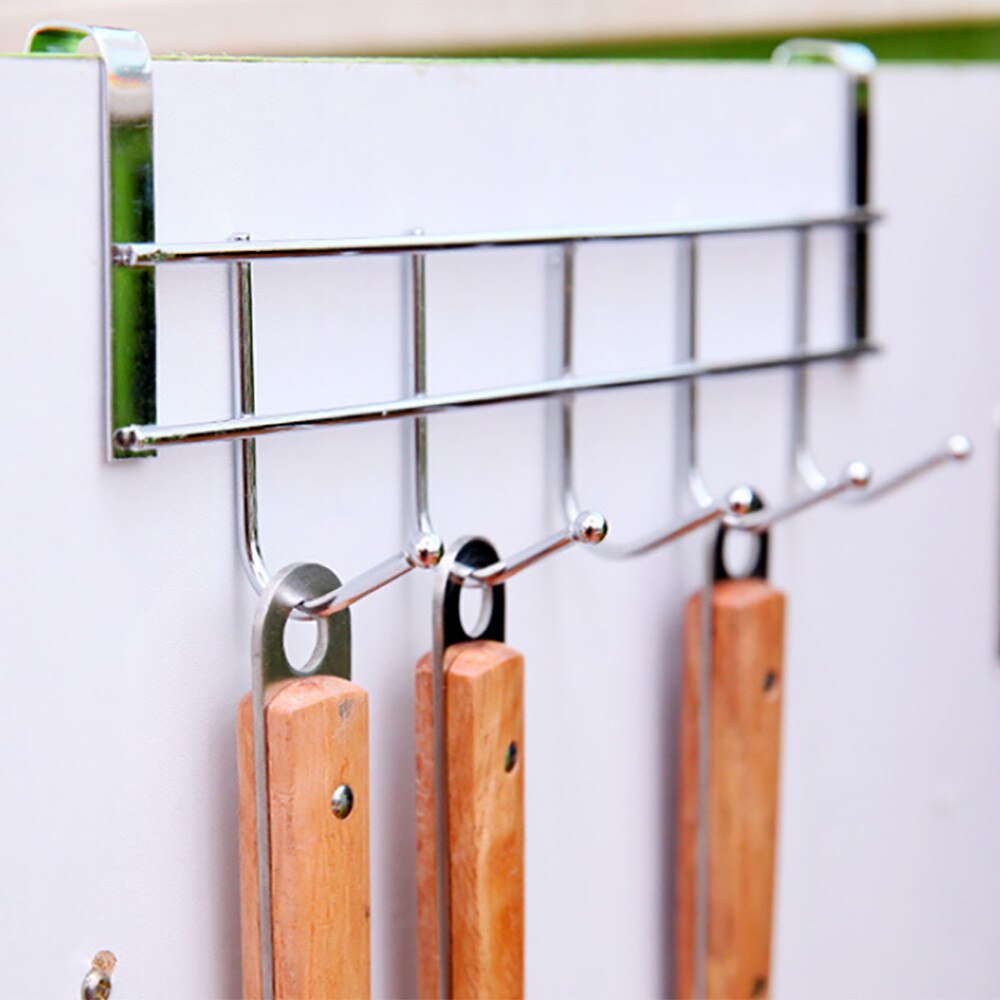 Wall Hooks Steel Wardrobe Clothes Door Hanger Towel Bathroom Kitchen Solid Rack