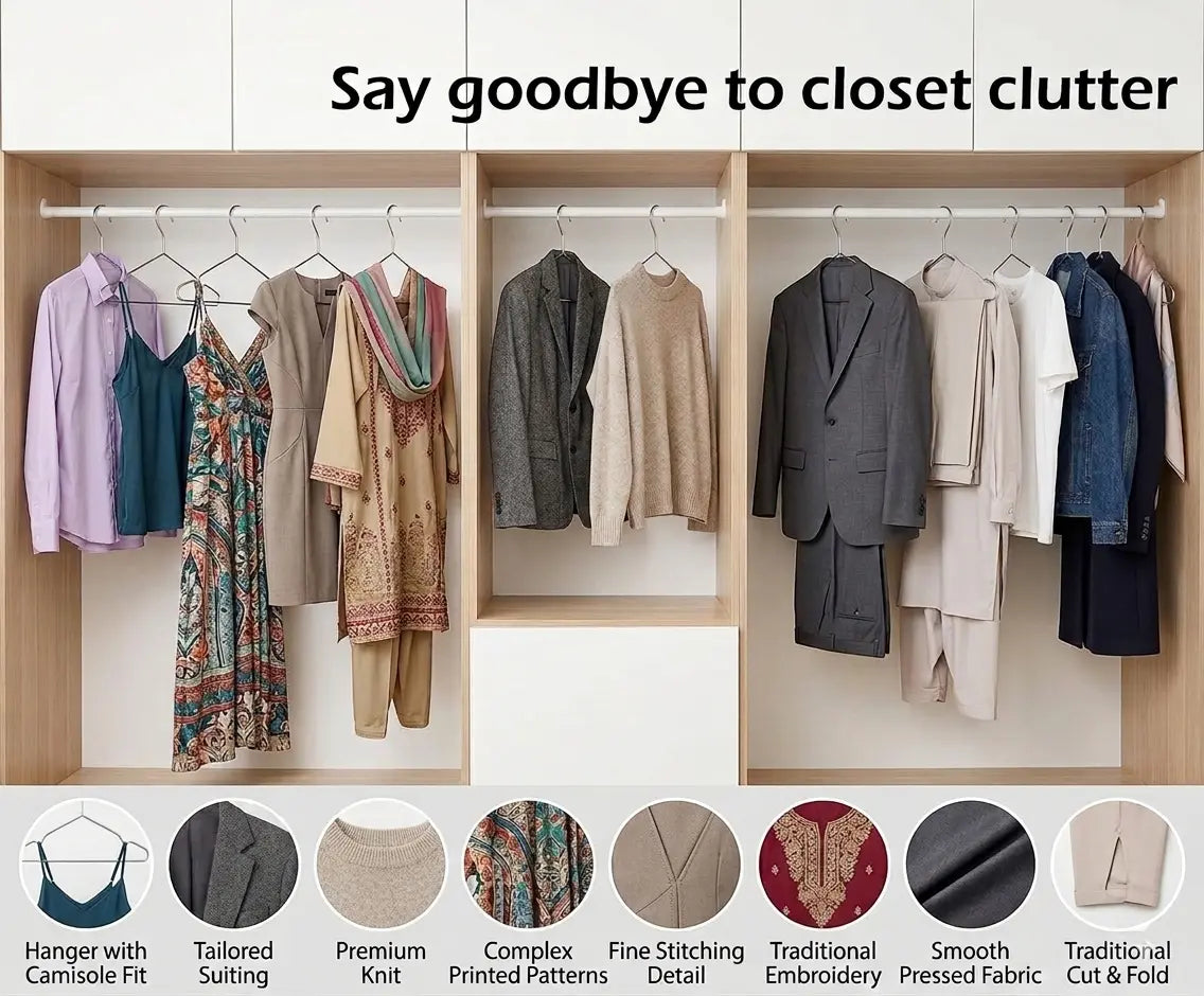 Stainless Steel Hangers – Rustproof, Waterproof, Heavy-Duty Clothes Hangers